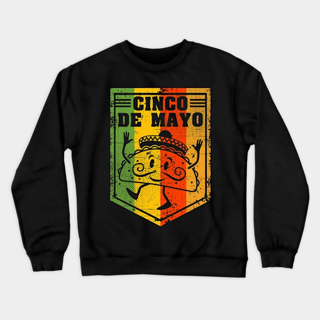 Cinco de Mayo Dancing Taco Crewneck Sweatshirt by RadStar